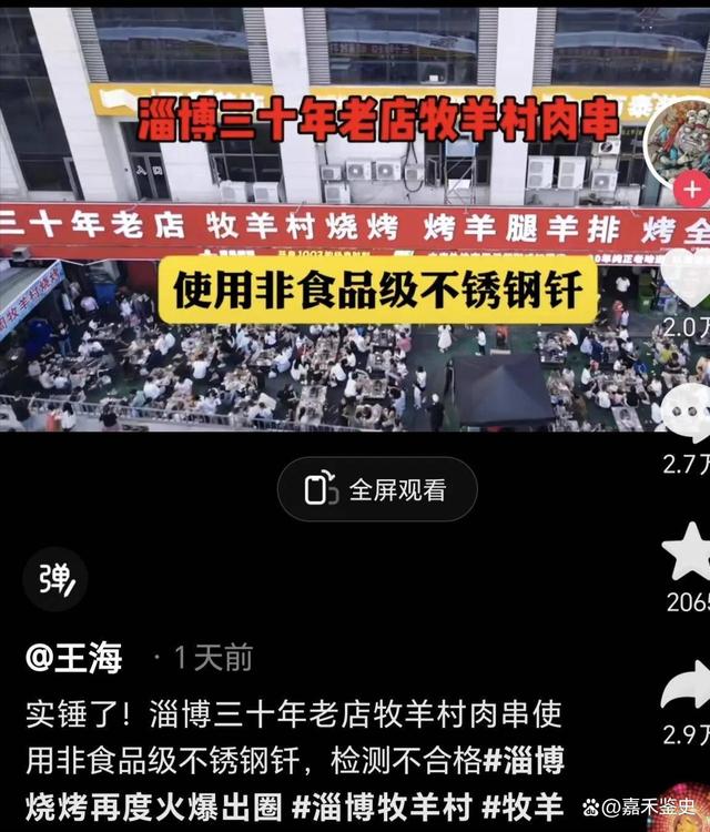 打假专家王海揭露淄博牧羊村烧烤的钎子有问题，为何遭网友嘲笑？